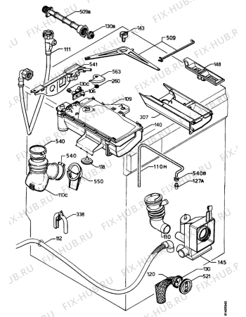 Взрыв-схема стиральной машины Zanker WTF2270 - Схема узла Water equipment